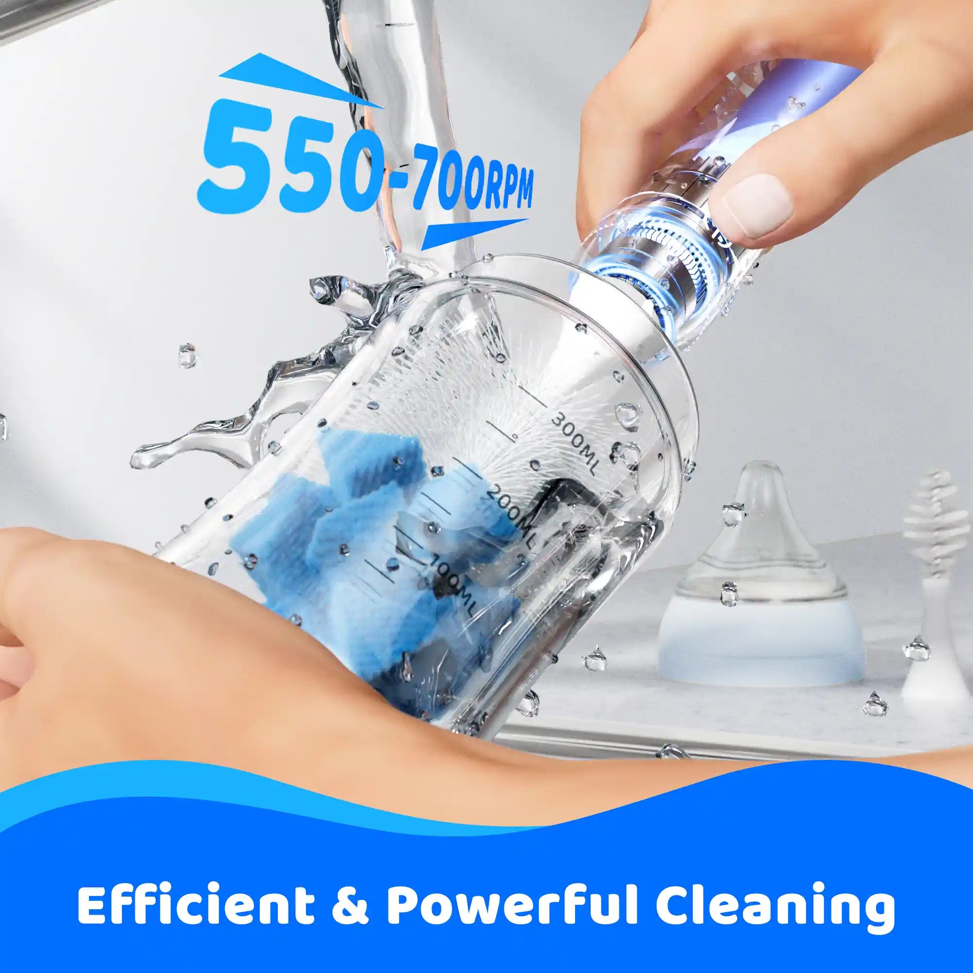 Klarpul Electric Bottle Brush Efficient & Powerful Cleaning 550-700RPM
