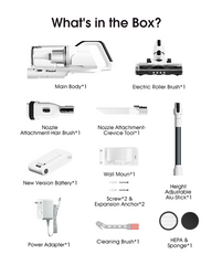 What’s included with the Klarpul Cordless Vacuum Cleaner?