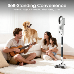 Cordless Vacuum Cleaner 600W 50KPA 65 min Runtime Fast Charging Self-Standing - Klarpul